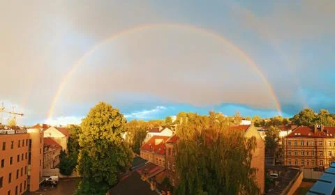 Double rainbow Foto stock