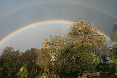 Double rainbow Stock Photos