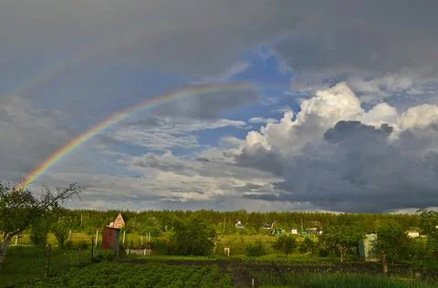 Double rainbow Stock Photos