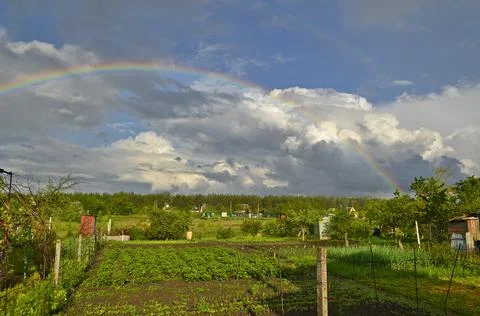 Double rainbow Stock Photos