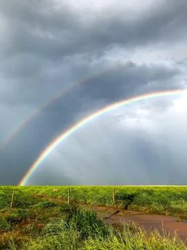 Double rainbow Stock Photos