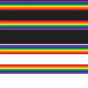 Double Rainbow Striped seamless pattern design Stock Illustration