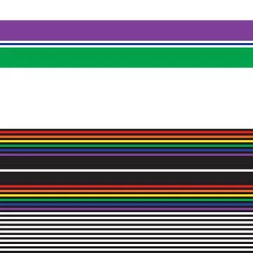 Double Rainbow Striped seamless pattern design Stock Illustration