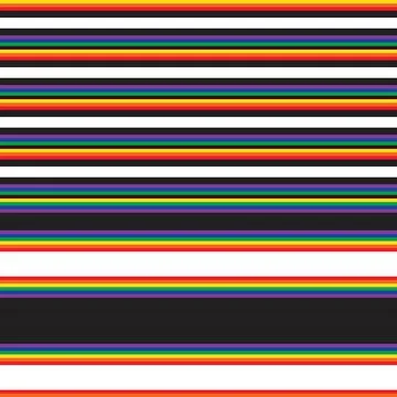 Double Rainbow Striped seamless pattern design Stock Illustration
