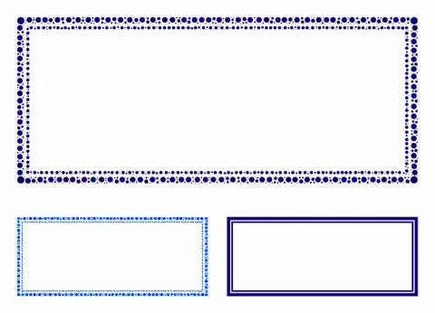 Double rectangle frame Composition Icon of Circles Stock Illustration