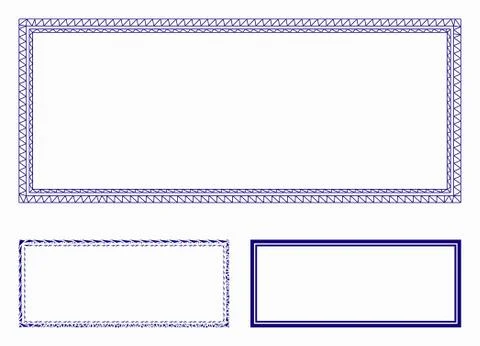 Double Rectangle Frame Vector Mesh Network Model and Triangle Mosaic Icon Illustrazione stock