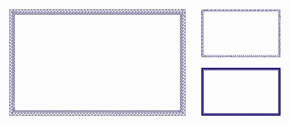 Double Rectangle Frame Vector Mesh Wire Frame Model and Triangle Mosaic Icon Stock Illustration