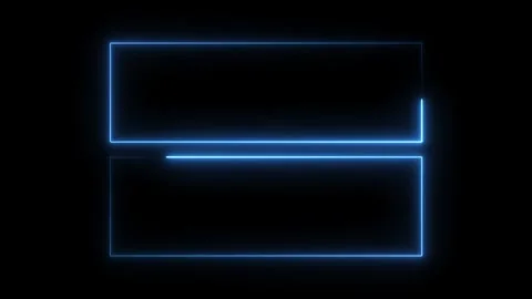 Double rectangular neon frames with blue glow perfect for text and graphic .. Stock Footage 308713264
