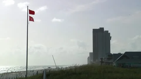 Double Red Flag Stock Footage 11428749