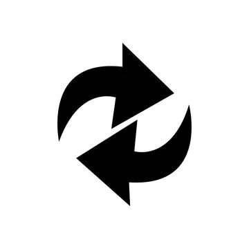 Double reverse arrow. The concept of exchange, transfer. Vector linear icon i Stock Illustration