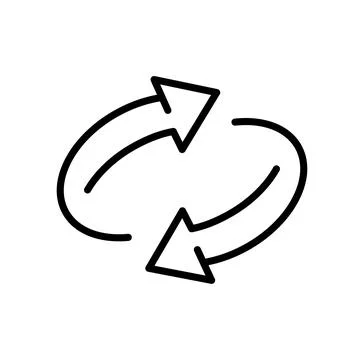 Double reverse arrow, icon, vector. Stock Illustration