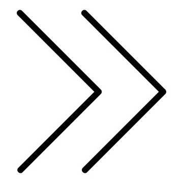 Double right arrow, forward, next Vector Icon, Lineal style icon Stock Illustration
