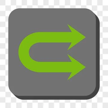 Double Right Arrow Rounded Square Button Illustrazione stock