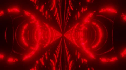 Double rings hell red tunnel VJ loop animation background Stock Footage 316397629
