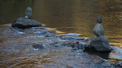 Double Rock Cairn Stock Footage 58232564
