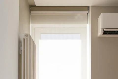 Double roller blinds. Stock Photos