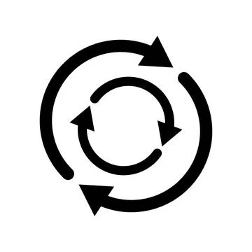 Double rotating arrow icon. Vector. 스톡 일러스트