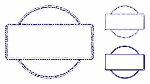 Double round and rectangle frame Mosaic Icon of Tuberous Parts Illustrazione stock