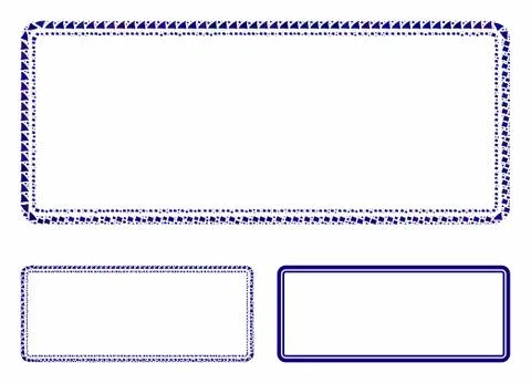 Double rounded rectangle frame Mosaic Icon of Tuberous Parts 스톡 일러스트