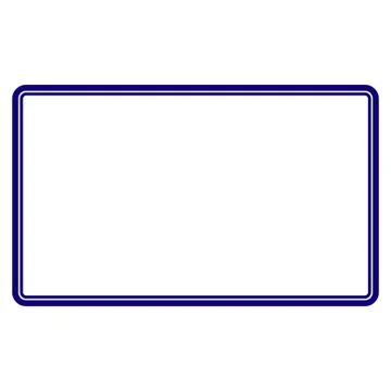 Double Rounded Rectangle Frame Template Stock Illustration