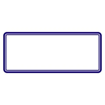 Double Rounded Rectangle Frame Template Illustrazione stock