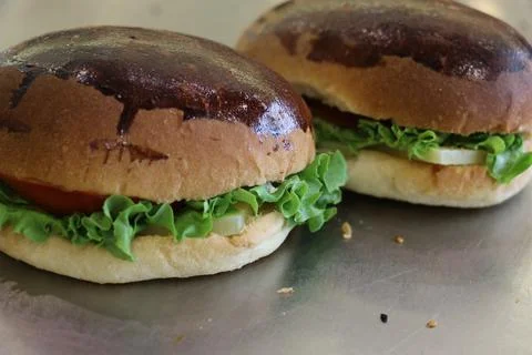 Double Sandwich, Double Hamburger Stock Photos