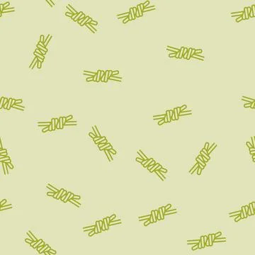 Double sheet bend nautical knot line seamless pattern Stock Illustration