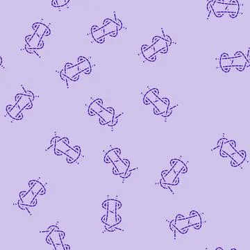 Double sheet bend nautical knot glyph vector seamless pattern Stock Illustration
