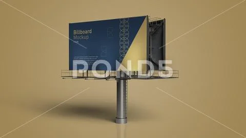 Double Side Billboard Mockup Outdoor Advertising Display PSD-Vorlage