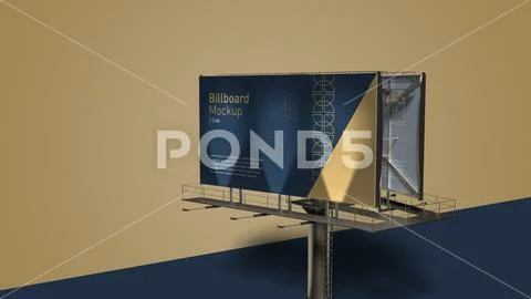 Double Side Billboard Mockup Outdoor Advertising Display Modello PSD
