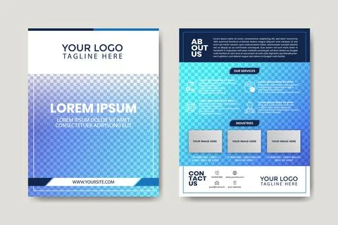 Double side Brochure Design eps file Illustrazione stock