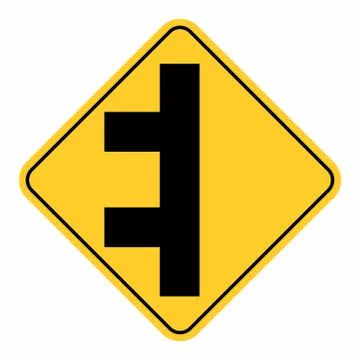 Double Side Roads Stock Illustration