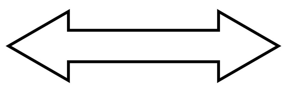 Double sided arrow outlined イラスト素材