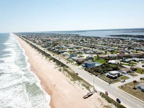 Double sided beach Florida Stock Photos