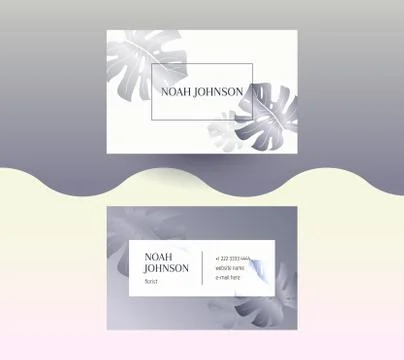 Double-sided business card in graphite color Stock Illustration