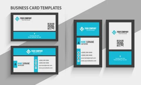 Double-sided Creative and Modern Business Card template. Illustrazione stock