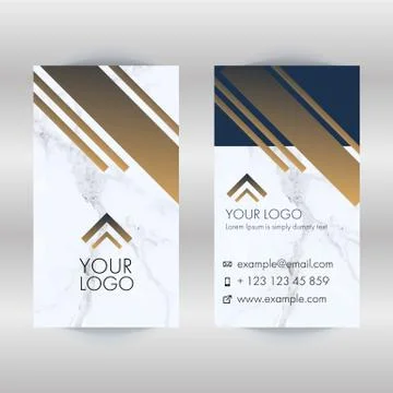 Double-sided creative business card template. Stock Illustration