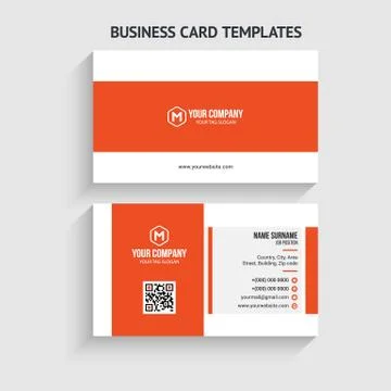 Double-sided Creative, Clean, and Modern Business Card Template Stock Illustration