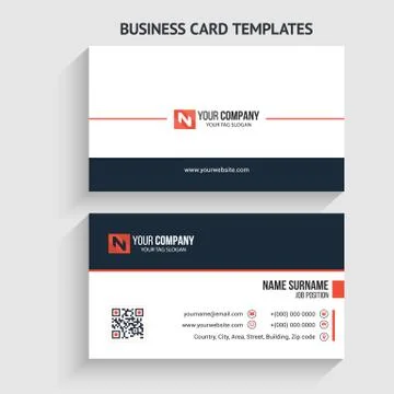 Double-sided Creative, Clean, and Modern Business Card Template1 Stock Illustration