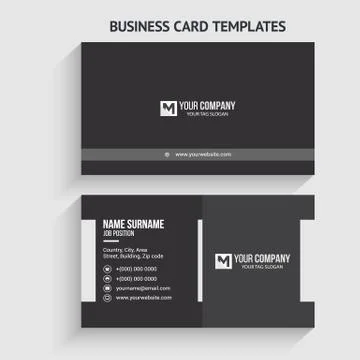 Double-sided Creative, Clean, and Modern Business Card Template 스톡 일러스트