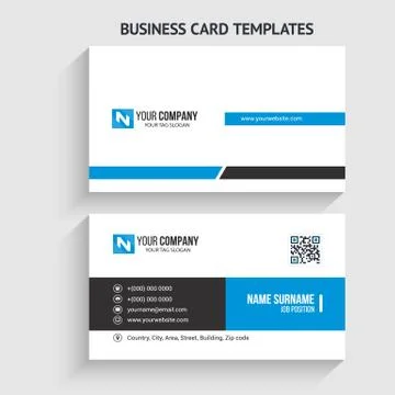 Double-sided Creative, Clean, and Modern Business Card Template Illustration
