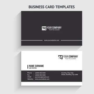 Double-sided Creative, Clean, and Modern Business Card Template. Illustrazione stock
