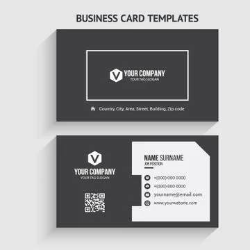 Double-sided Creative, Clean, and Modern Business Card Template Illustration