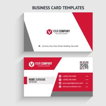 Double-sided Creative, Clean, and Modern Business Card Template 스톡 일러스트