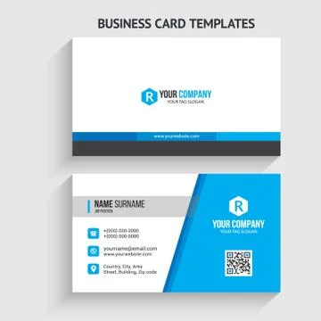 Double-sided Creative, Clean, and Modern Business Card Template Illustration