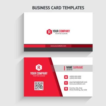 Double-sided Creative, Clean, and Modern Business Card Template Illustration