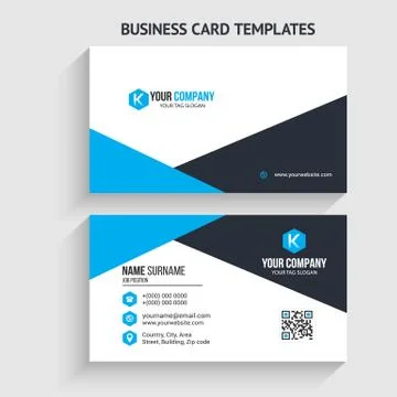 Double-sided Creative, Clean, and Modern Business Card Template Illustrazione stock