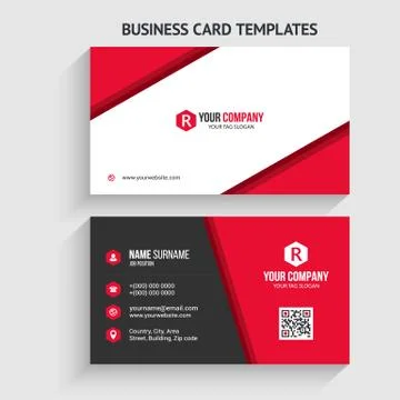Double-sided Creative, Clean, and Modern Business Card Template Illustrazione stock