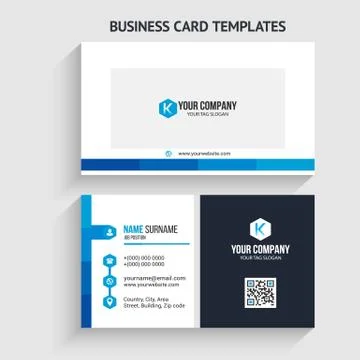 Double-sided Creative, Clean, and Modern Business Card Template Illustrazione stock