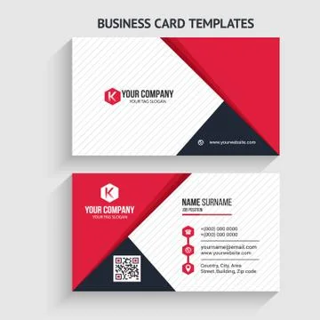 Double-sided Creative, Clean, and Modern Business Card Template Illustrazione stock